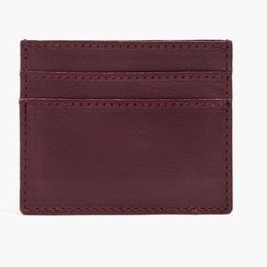 Rare! Madewell Leather Card Case in Cabernet